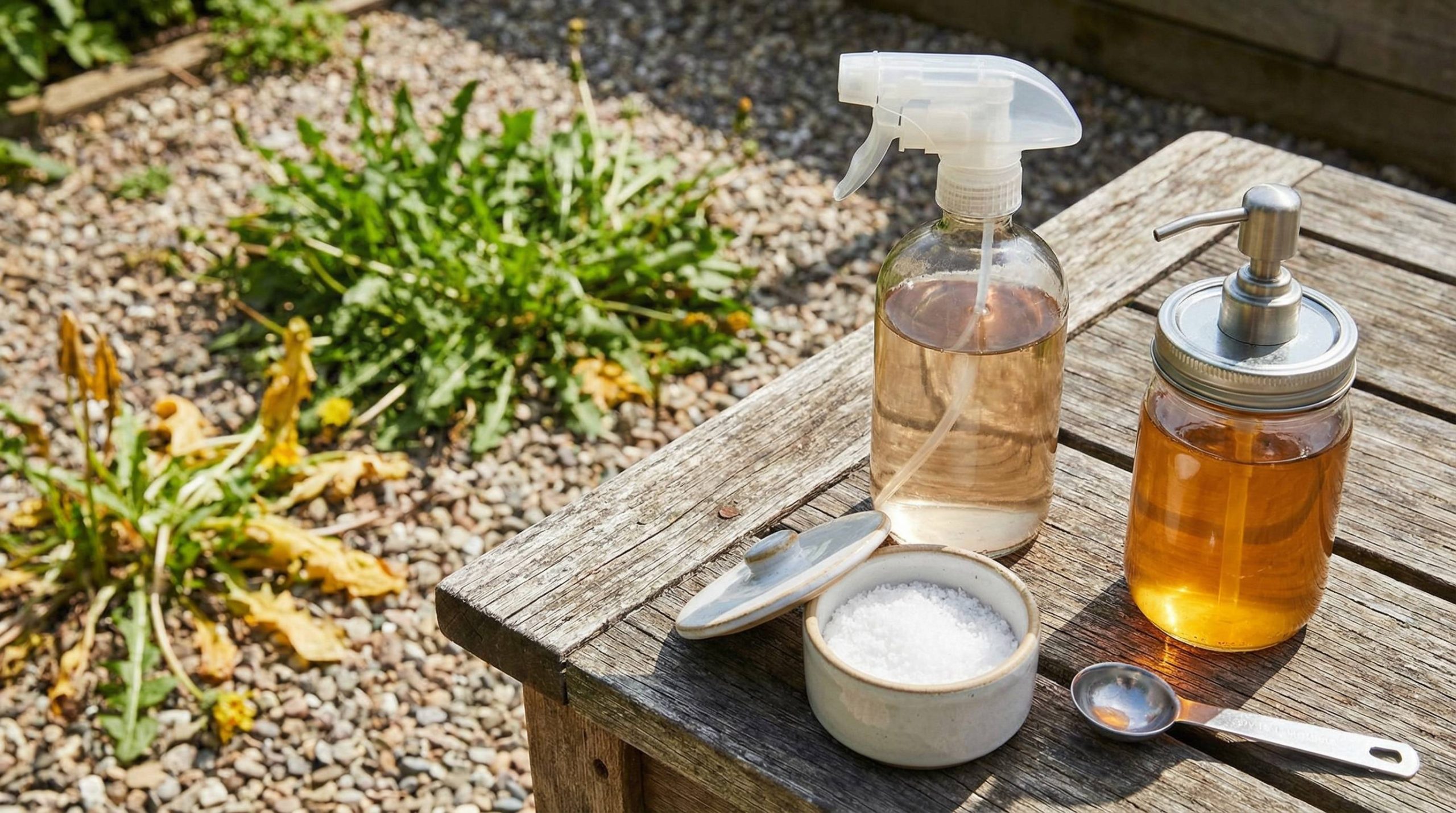 unkrautvernichter essig salz spülmittel